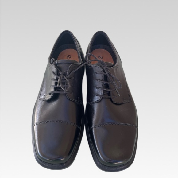 Ecco Black Leather Men\'s Oxfords size EU44 US 10.5 BRAND NEW